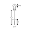 Pendul Zuma Nira metal,sticla,auriu,transparent,E14 - ZU-MD3523-1-EGN