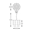 Pendul Zuma Nira metal,sticla,auriu,transparent,E14 - ZU-MD3523-8M-EGN