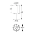 Veioza Zuma Nira metal,sticla,auriu,transparent,E14 - ZU-MT3523-3S-EGN