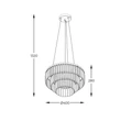 Pendul Zuma Tifanny metal, sticla,auriu,transparent,E14 - ZU-P17127-4-1GD