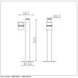 Stalp exterior Lucide ARNE-LED otel crom satinat GU10-LED IP44 - 14867/49/12