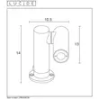 Spot exterior gradina Lucide TATUM aluminiu antracit LED IP65 - 27893/05/29