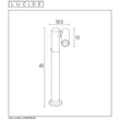 Stalp exterior Lucide TATUM aluminiu antracit LED IP65 - 27895/05/29