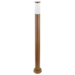 Stalp exterior Globo BOSTON otel inoxidabil aspect lemn E27 IP44 - 3159W