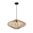 Pendul Lucide MAGALI stil scandinav rotan lemn deschis forma ovala E27 IP20 - 03435/56/72