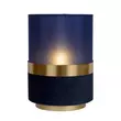 Veioza Lucide EXTRAVAGANZA TUSSE stil retro panza albastru auriu mat-alama forma cilindric E14 IP20 - 10508/01/35