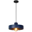 Pendul Lucide OPHELIA stil modern beton albastru negru forma rotund E27 IP20 - 20419/35/35