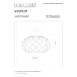 Plafoniera Lucide WOLFRAM metal auriu mat-alama E27 IP20 - 21117/30/02