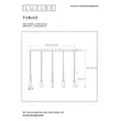 Pendul Lucide TUBULE aluminiu negru LED IP20 - 24401/35/30