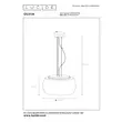 Pendul Lucide OLIVIA sticla gri fumuriu negru E27 IP20 - 45401/40/65
