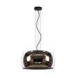 Pendul Lucide OLIVIA sticla gri fumuriu negru E27 IP20 - 45401/50/65