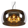 Pendul Lucide OLIVIA sticla gri fumuriu negru E27 IP20 - 45401/50/65