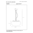 Pendul Lucide OLIVIA sticla gri fumuriu negru E27 IP20 - 45401/50/65