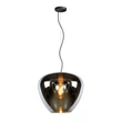 Pendul Lucide SOUFIAN stil modern sticla gri fumuriu forma ovala E27 IP20 - 70478/40/65