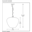 Pendul Lucide SOUFIAN sticla gri fumuriu E27 IP20 - 70478/40/65