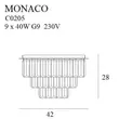 MONACO - Maxlight-C0205 - Plafoniera