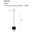 MESH - Maxlight-P0438 - Pendul