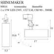 SHINEMAKER - Maxlight-S0016 - Spot pentru sistem cu sina trifazata