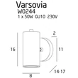 VARSOVIA - Maxlight-W0244 - Aplica de perete