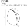 PUZZLE - Maxlight-W0299 - Aplica de perete
