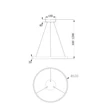 Pendul Maytoni RIM aluminiu alama 1x LED - MOD058PL-L32BS4K