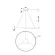 Pendul Maytoni RIM aluminiu alama 1x LED - MOD058PL-L42BS4K