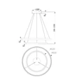 Pendul Maytoni RIM aluminiu alama 1x LED - MOD058PL-L74BS4K