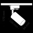 Spot sina monofazata Maytoni TRACK LAMPS aluminiu negru 1x GU10 - TR002-1-GU10-B