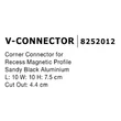 V-CONNECTOR - NovaLuce-8252012 - Accesorii pentru sina magnetica incastrabila