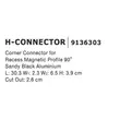 H-CONNECTOR - NovaLuce-9136303 - Accesorii pentru sistem magnetic incastrat