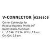 V-CONNECTOR - NovaLuce-9236105 - Accesorii pentru sina magnetica incastrabila