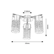 Aplica baie Rabalux NIAGARA E14 metal crom sticla transparent - 2195