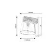 Aplica de perete Rabalux CARDAMOM E14 metal lemn argintiu stejar sticla sticla fumuriu - 3081