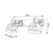 Spot Rabalux TARIEN E14 metal crom sticla sticla fumuriu - 3249