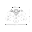 Plafoniera Rabalux SORINA E14 metal alama antic sticla alb - 3918