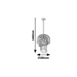 Pendul Rabalux ROWENA E27 metal auriu metal - 6228