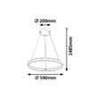 Pendul Rabalux OTHELLO LED metal gri silicon alb - 6299