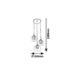 Pendul Rabalux PHILANA E27 metal auriu sticla transparent - 6496