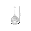 Pendul Rabalux ZAHARA E27 metal natur rattan - 7604