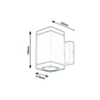 Aplica exterior Rabalux BUFFALO GU10 aluminiu antracit sticla transparent - 7888