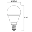 Bec E14-LED MiniGlob Sylvania desen technic