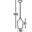 CHEVRON - Searchlight-3451SM - Pendul