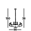 ASCOT - Searchlight-41312-12CC - Pendul