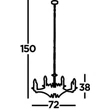 ASCOT - Searchlight-41312-8AB - Pendul