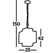 CRATE - Searchlight-4631BK - Pendul