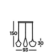 MIA - Searchlight-5424-3AB - Pendul