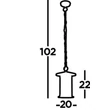 PAGODA - Searchlight-8476BK - Pendul exterior