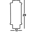 BAKERLOO - Searchlight-8631BK - Aplica de perete exterioara cu senzor de miscare