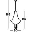 BAGUETTE - Searchlight-86353-5BK - Pendul