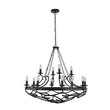 CARTWHEEL - Searchlight-8912-12BK - Candelabru